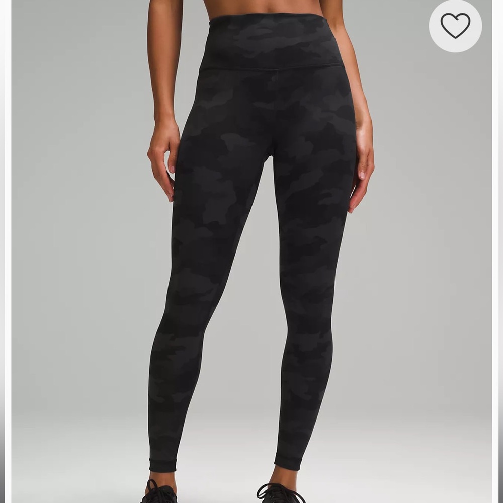 Lululemon Wunder Under Leggings Camo Black Size 4